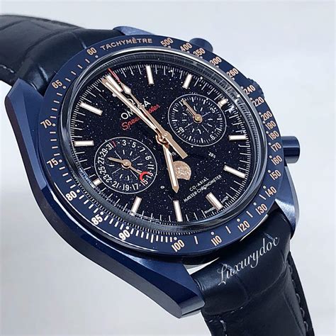 omega speedmaster light blue|Omega Speedmaster moonwatch blue.